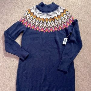 Women’s size small fair isle sweater dress NWT